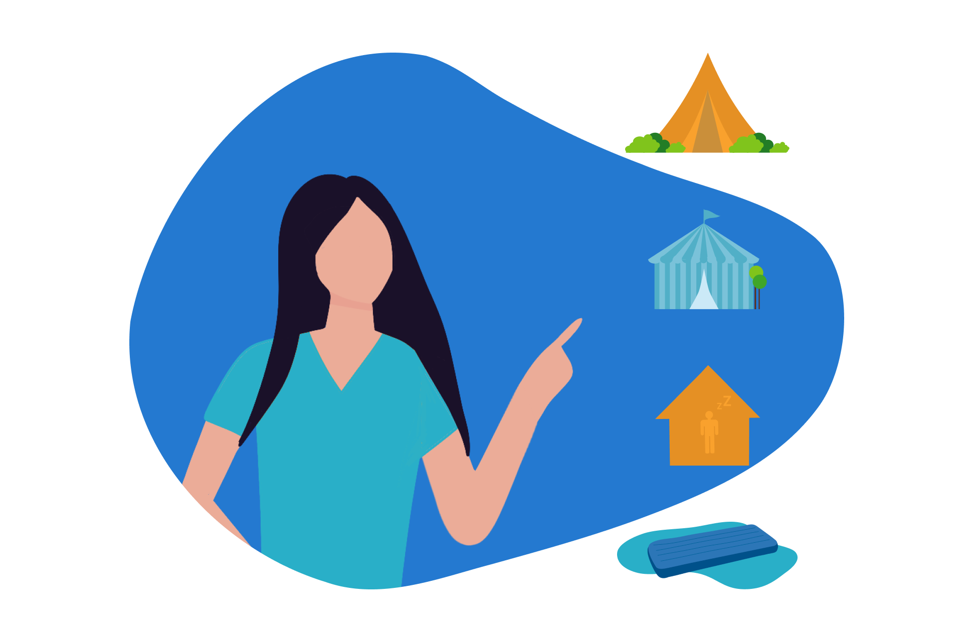 Tipos de uso para o colchão insuflável